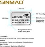 SINMAO Warnschild Videoüberwachung