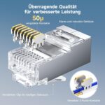 Cable Matters Cat6A RJ45 Pass-Through-Stecker, 100 Stück