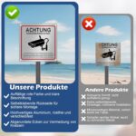 UXOIEPIO Warnschild Videoüberwachung 15 x 15 cm