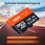 VANTRUE microSD-Karte 128 GB mit Adapter