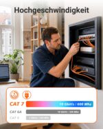 VCELINK RJ45 Pass-Through-Stecker CAT7 Orange