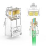 LEENUE RJ45 Stecker Cat6 Pass Through, 50 Stück