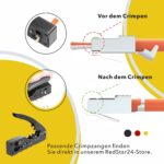 RedStar24 RJ45-Stecker Cat7 Pass Through geschirmt