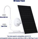 7-W-Solarpanel für Eufy-Kameras mit USB-C-Kabel