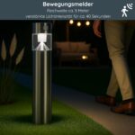 MeLiTec Solar Gartenleuchte mit Bewegungsmelder, Edelstahl oder Anthrazit