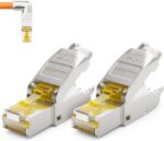 deleyCON CAT 6a Netzwerkstecker 90° Winkel RJ45