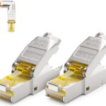 deleyCON CAT 6a Netzwerkstecker 90° Winkel RJ45