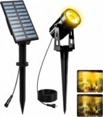 T-SUNUS Solarstrahler Gelb Aussen Garten Warmweiss