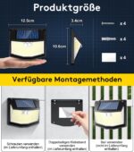 CZHHMART Solarlampe Aussen Bewegungsmelder, 248 LED