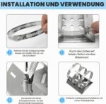Forhandy Masthalterung aus Edelstahl mit Klemmen für Überwachungskameras