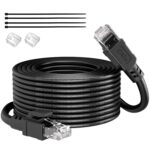 VOIETOLT Cat6 Outdoor-Netzwerkkabel 30 m, schwarz