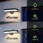 auralab Solarlampe für Aussen mit Bewegungsmelder, oval