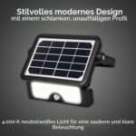 Luceco Solar-LED-Flutlichtstrahler mit PIR-Bewegungsmelder