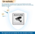 Hoiloie Warnschild Videoüberwachung aus Aluminium, 15 x 15 cm
