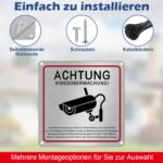 UXOIEPIO Warnschild Videoüberwachung 15 x 15 cm
