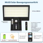JESLED Solarlampe für Aussen mit Bewegungsmelder Produktfoto