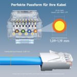 Cable Matters Cat6A RJ45 Pass-Through-Stecker, 100 Stück