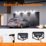 GRIFEMA Solarlampe Aussen mit Bewegungsmelder, 100 LED