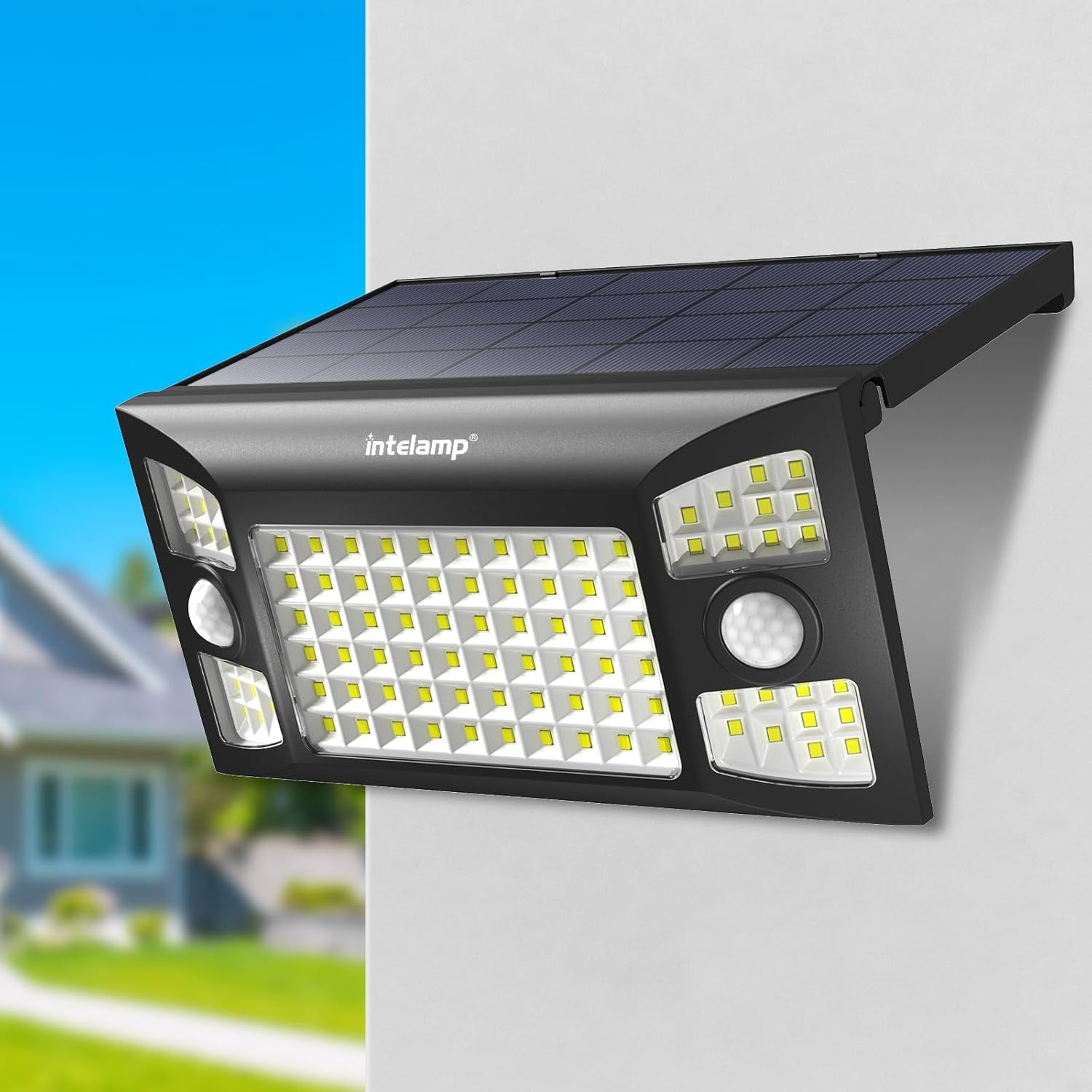 INTELAMP YL002-13A Bild 1 INTELAMP Solarlampe mit Bewegungsmelder, integrierter Typ