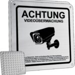 flintronic Warnschild Videoüberwachung Aluminium 15 x 15 cm