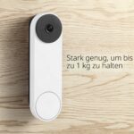 Wasserstein Halterung ohne Bohren für Google Nest Türklingel schwarz