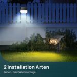 Linkind Solar-Gartenleuchte mit Bewegungsmelder, warm- und kaltweiss