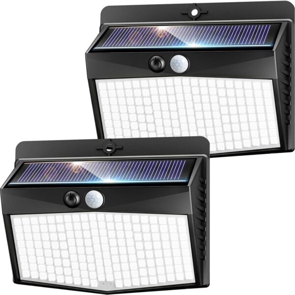 nipify Solarlampe für Aussen mit Bewegungsmelder, 168 LED