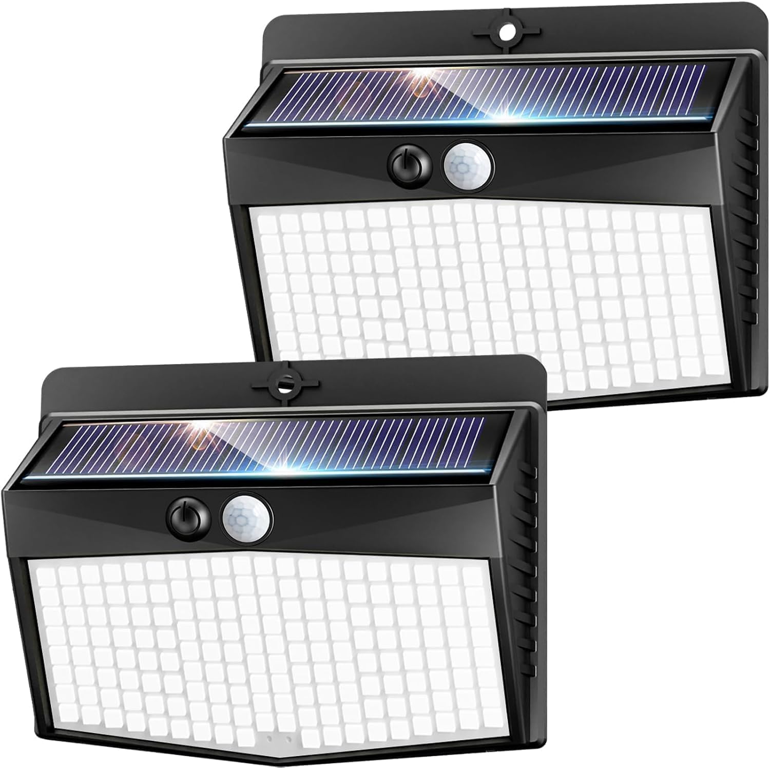 nipify Solarlampe für Aussen mit Bewegungsmelder, 168 LED
