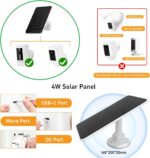 Rhorawill Solarpanel für Ring Kamera, 1 Pack, mit 360°-Wandhalterung und IP65