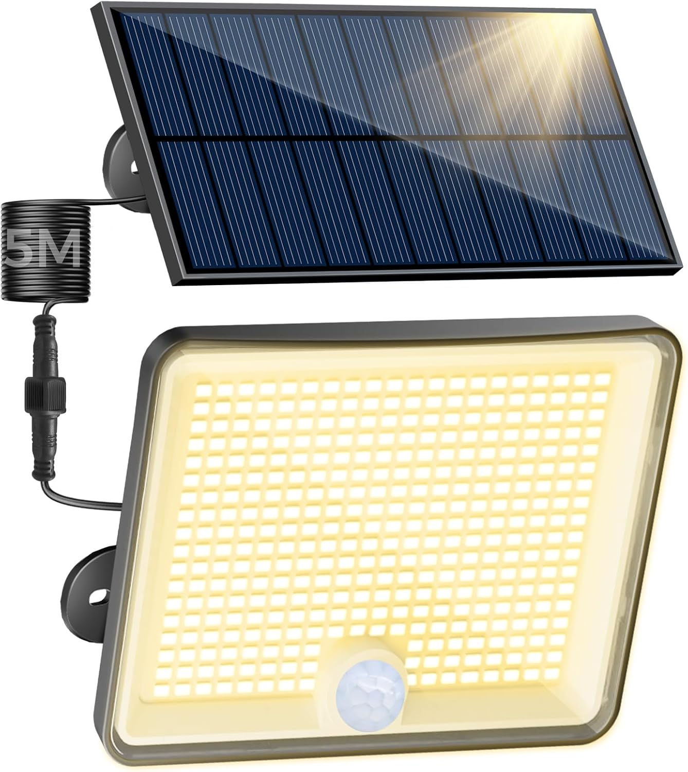 Peasur Solarstrahler mit Bewegungsmelder Warmweiss