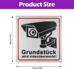 WangLaoWu Warnschild Achtung Videoüberwachung 15 x 15 cm