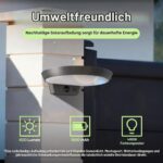 auralab Solarlampe mit Bewegungsmelder, rund