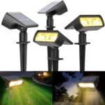 Moxled 4er-Set Solar-Aussenlampen Warmweiss