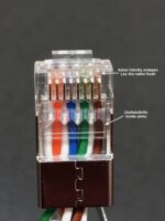 odedo RJ45 Stecker CAT7 orange Metall, 10 Stück