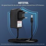 WINOMO 12V 1A Netzteil für CCTV-Kameras, EU-Stecker, LED-Anzeige, 1 m Kabel