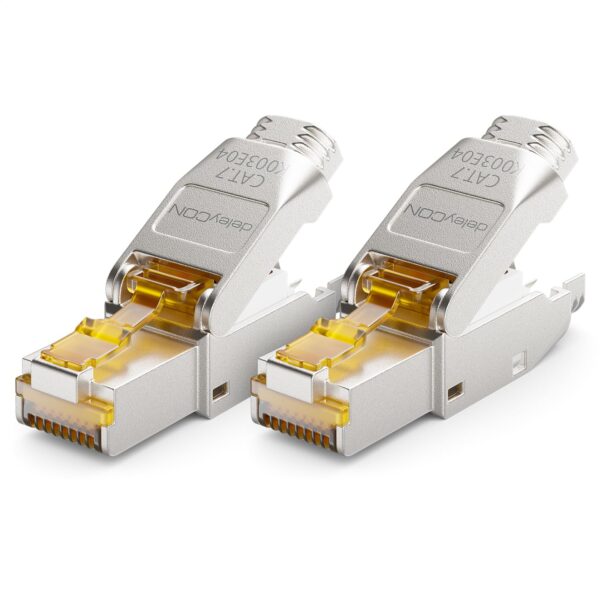 deleyCON RJ45 Netzwerkstecker CAT 7 600 MHz