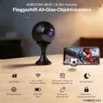 Mini Kamera 4K WLAN mit Akku und Standfuss
