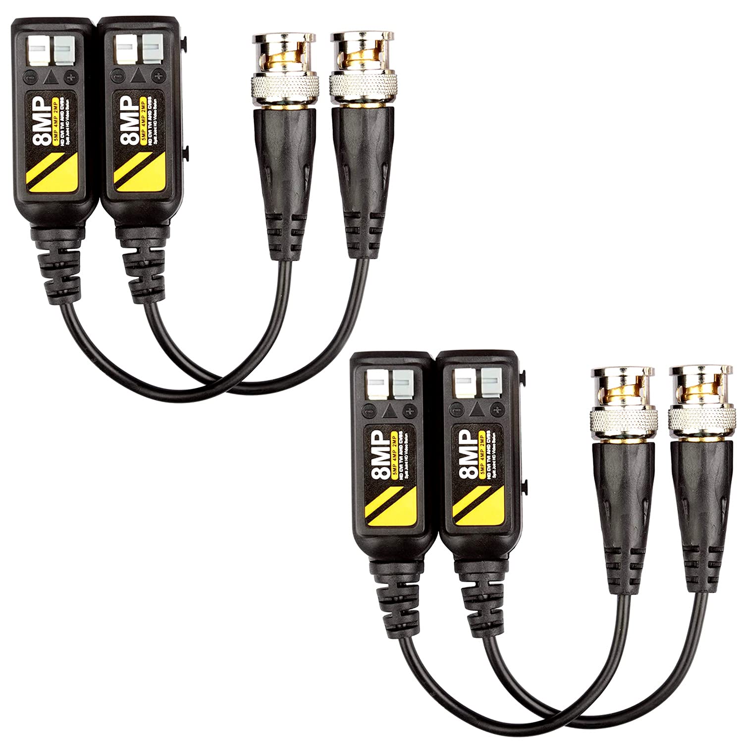 Greluma Bild 1 Greluma Video-Balun 2 Paar 8 MP passiv BNC auf UTP