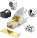 deleyCON CAT 6a Netzwerkstecker 90° Winkel RJ45