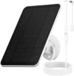 Rhorawill Solarpanel für Ring Kamera, 1 Pack, mit 360°-Wandhalterung und IP65