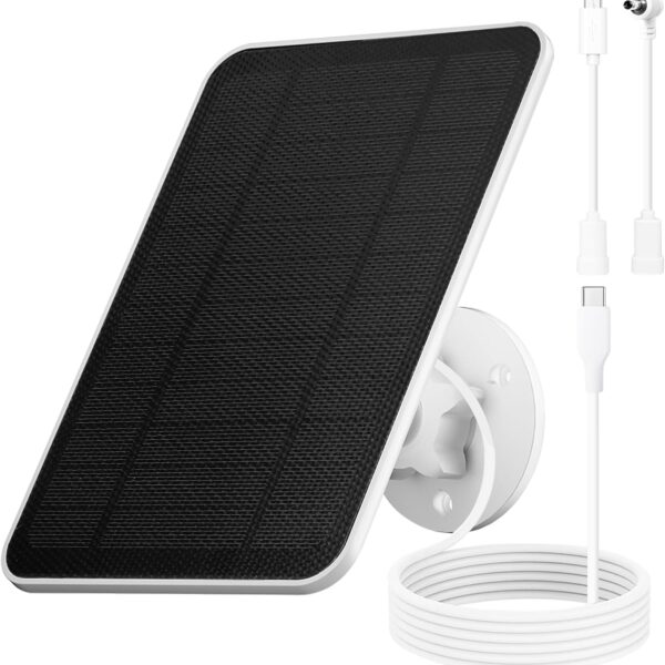 Rhorawill Solarpanel für Ring Kamera, 1 Pack, mit 360°-Wandhalterung und IP65