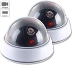 VisorTech Kamera-Attrappe 2er-Set Dome mit LED