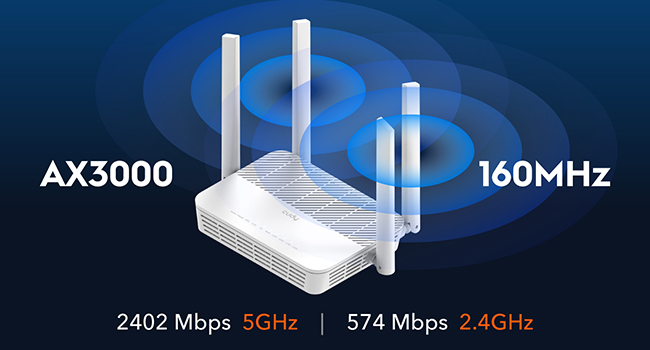 Cudy WR3000S WLAN-Router Wi-Fi 6 AX3000 mit fünf Gigabit-Anschlüssen – Detail 3