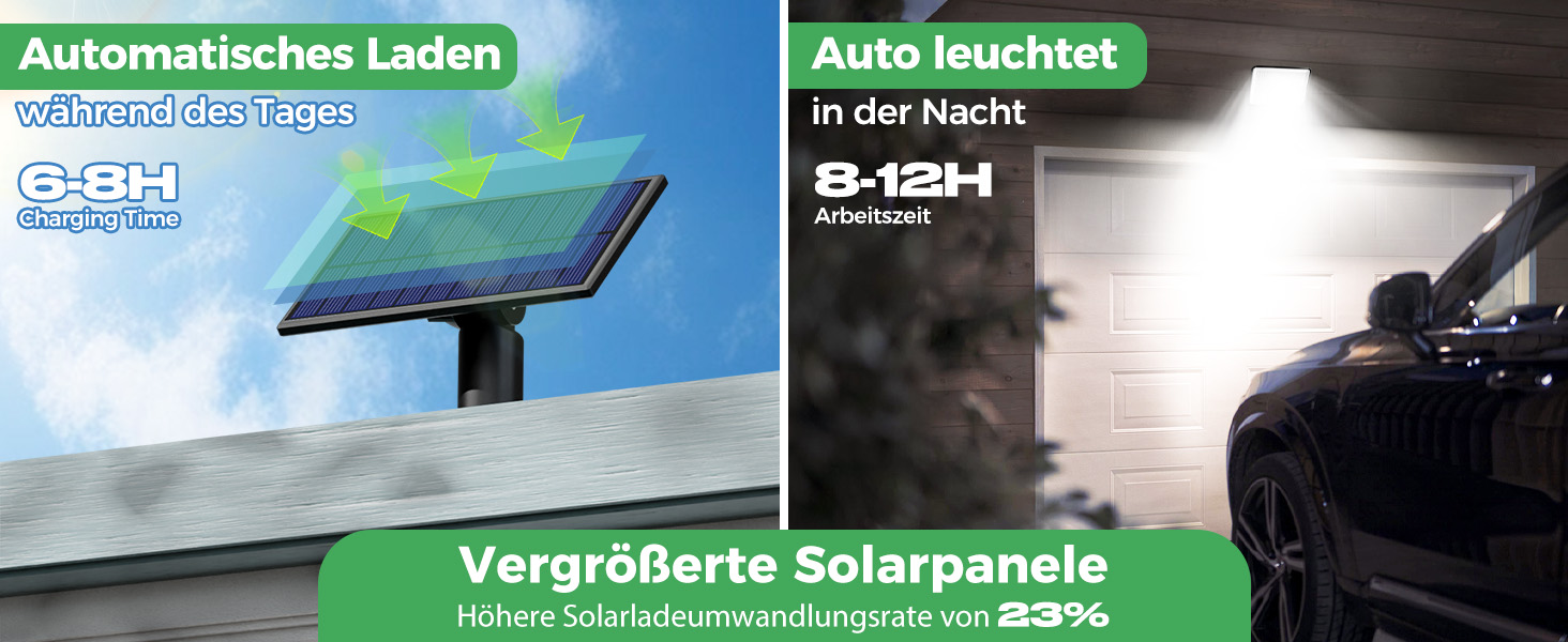 LOTMOS Solar-Aussenleuchte mit 342 LEDs und Bewegungsmelder – Detail 3