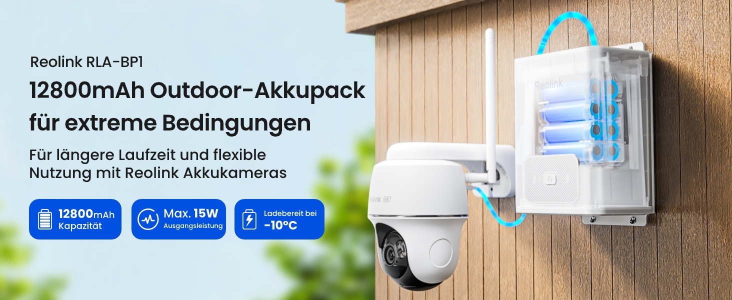 Reolink RLA-BP1 Akkupack mit Solarladung, Metallgehäuse – Detail 1