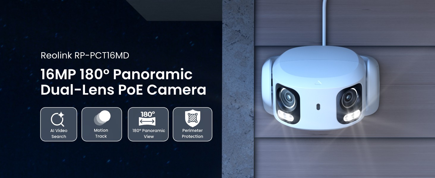 Reolink RP-PCT16MD PoE-Überwachungskamera mit 16 MP und Dual-Objektiv – Detail 1
