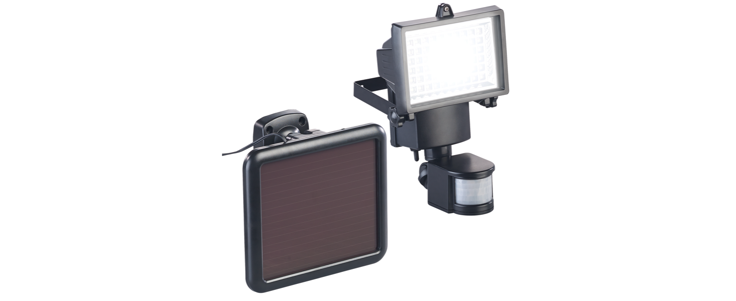 Luminea Solar-LED-Wandfluter mit PIR-Sensor, wasserfest, 750 lm laut Hersteller. – Detail 2