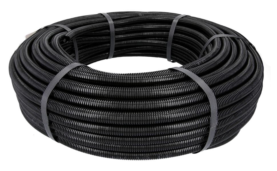 Kalitec geschlitztes Wellrohr 10 m schwarz für Kabelschutz – Detail 2