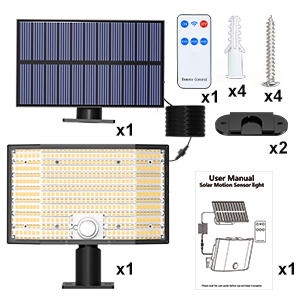 MinPea Solarlampe Warmweiss mit Bewegungsmelder und getrenntem Solarmodul – Detail 6