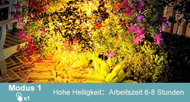 T-SUNUS Solarstrahler gelb im Set für den Garten – Detail 3